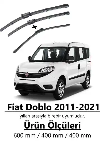Inwells Fiat Doblo 2011-2021 Ön ve Arka Silecek Takımı Kalite ve Uyum Sağlar