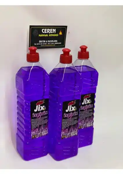 Jix 3'lü İspirto: Güvenilir ve Pratik Kullanım İçin 3 Adet 1 Litrelik Yanıcı Malzeme