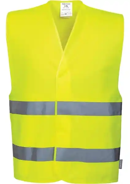 Junior İşçi İkaz Fosforlu Reflektörlü Sarı Yelek Standart Güvenlik ve Görünürlüğü Artırır