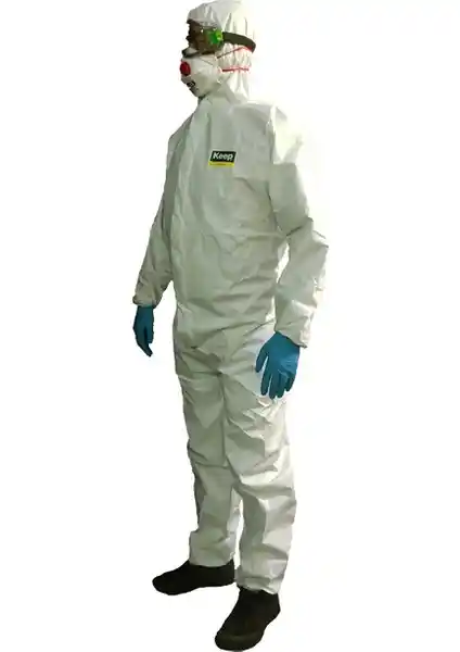 Kimyasal Dirençli Tek Kullanımlık Keep Coverall Lamine Type 5/6 Güvenlik Tulumları