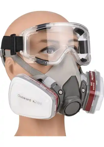 KKmoon Yeniden Kullanılabilir Yarım Yüz Maske 6200 Güvenlik ve Konfor Bir Arada