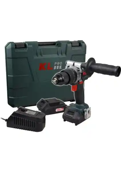 KL Pro 18V 2.0Ah Li-ion Kömürsüz Darbeli Matkap Profesyonel Kullanım İçin Tasarlandı