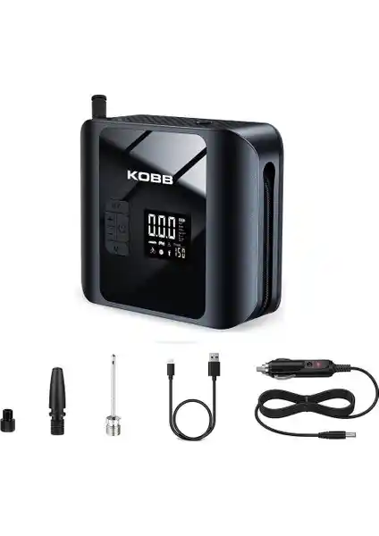 KOBB KB420 12V Dijital Lastik Şişirme Pompası Çok Yönlü ve Taşınabilir Tasarım