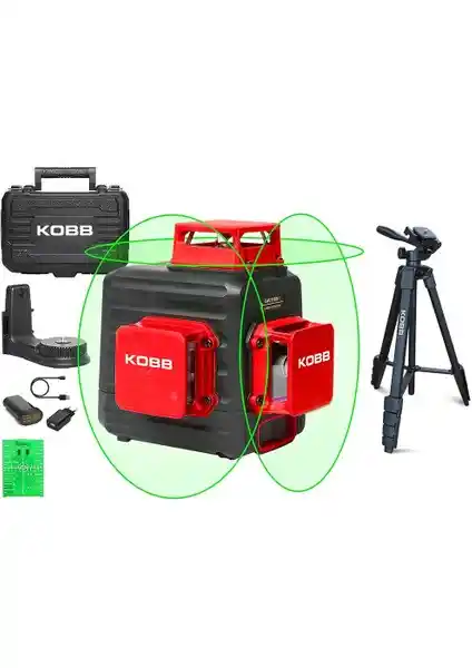 KOBB KBL34GTP 40 Metre Yeşil Çapraz Çizgi Lazer Distomat ve Tripod Ürün İncelemesi