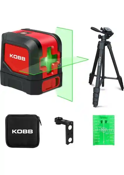 KOBB KBL91GTP Yeşil Çapraz Çizgi Lazer Distomat ve Tripod ile Hassas Hizalama