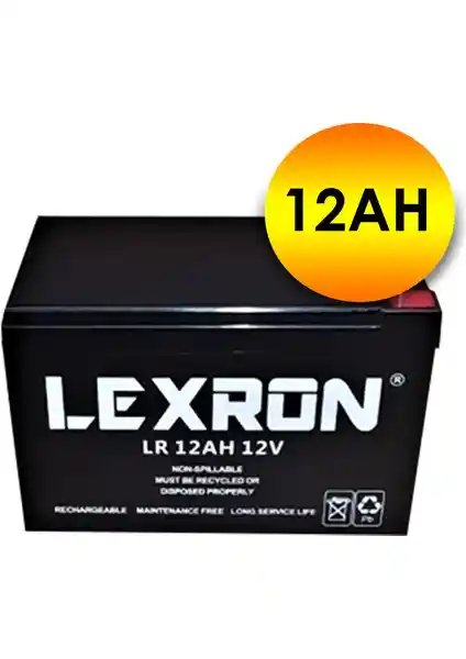 Lexron 12AH AGM Akü 12V Yüksek Performanslı ve Dayanıklı Enerji Kaynağı