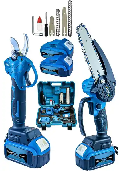 Lieber German 2'li Set 256 Vf Akülü Budama Makinesi ile Bahçe Bakımında Verimlilik Artışı