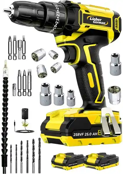 Lieber German 256VF Çift Akülü Vidalama Matkap: Güçlü ve Dayanıklı Endüstriyel Ekipman