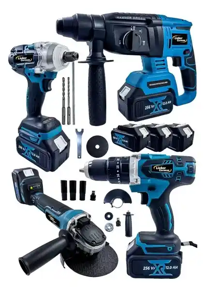 Lieber German Brushless 4 Parça Set Güçlü ve Çok Fonksiyonlu Profesyonel El Aletleri Koleksiyonu