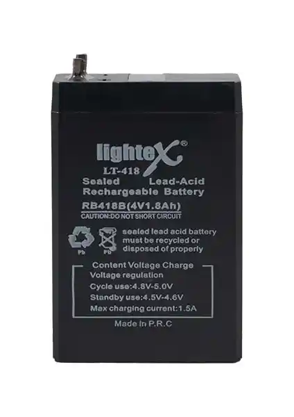 Lightex LT-418 4V 1.8Ah Bakımsız Işıldak Aküsü Güç ve Güvenilirlik Sunar
