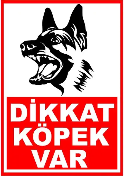Lorex 'Dikkat Köpek Var' İş Güvenliği Uyarı Levhası Dayanıklı ve Kolay Montajlı