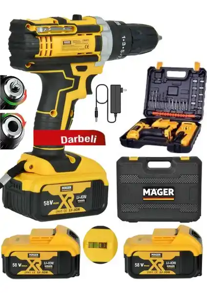 Mager 5 Pilli Akülü Vidalama Şarjlı Matkap Performans ve Çok Yönlülük Sunar