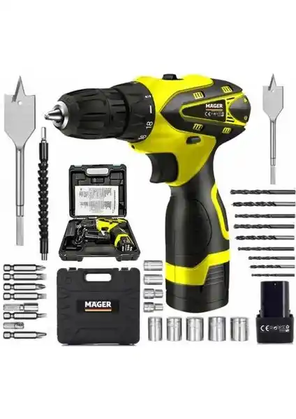 Mager Çift Akülü 12V Li-Ion Bataryalı Profesyonel Şarjlı Matkap Seti Özellikleri ve Kullanım Alanları