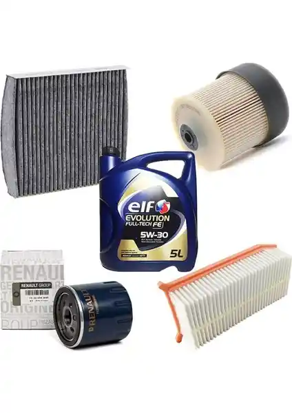 Mais Renault Clio 4 4Plus Karbon Filtre Bakım Seti ile Hava ve Motor Koruması