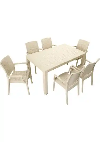 Mandella Elit 90x150 Elit Kollu Sandalye ve Masa Takımı Modern ve Dayanıklı Tasarım