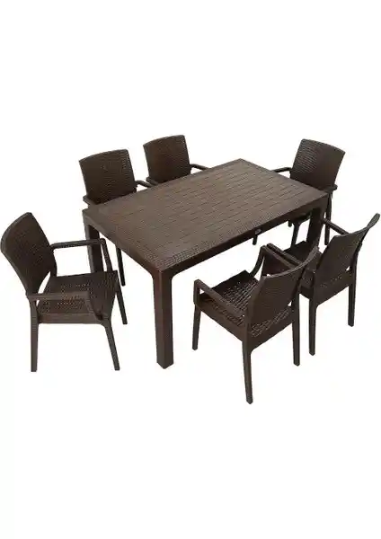 Mandella Elit Rattan 90x150 Elit Koltuk ve Masa Takımı Dış Mekanlar İçin Modern ve Dayanıklı Tasarım