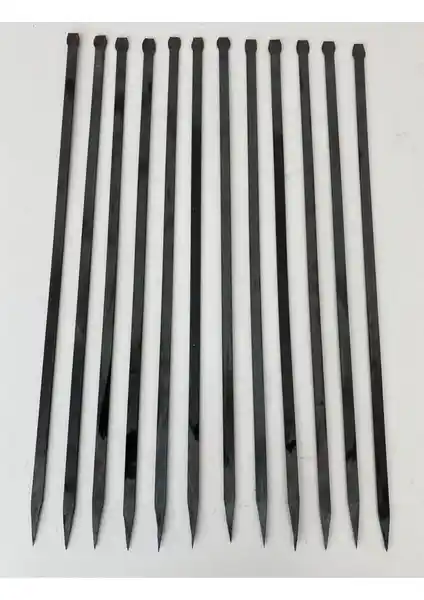 Mobilreyon 60cm Tavuk Kanat Şişi Silme Demir 6'lı Paslanmaz Çelik Mangal Aksesuarı