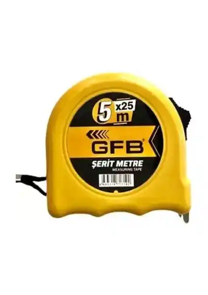 MTE Gfb Şerit Metre 5m 25MM - Dayanıklı ve Ergonomik Ölçüm Aracı