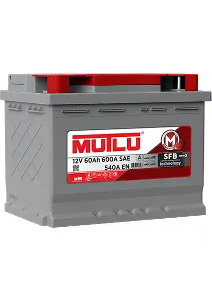Mutlu 12V 60 Ah 540A SFB Avrupa Tip Akü: Yüksek Güç ve Güvenilirlik Sağlayan Otomotiv Aküsü