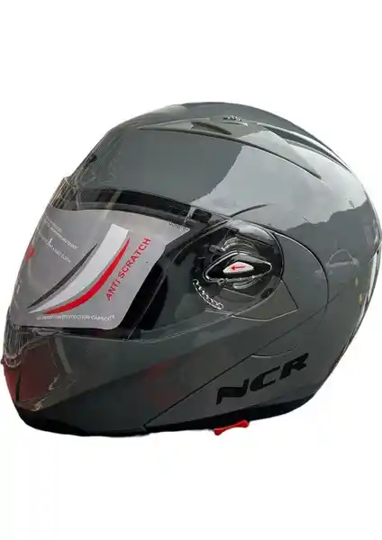 NCR Motosiklet Ncr Çene Açılır Vizörlü Nardo Gri Kask Güvenlik ve Konfor Sunar