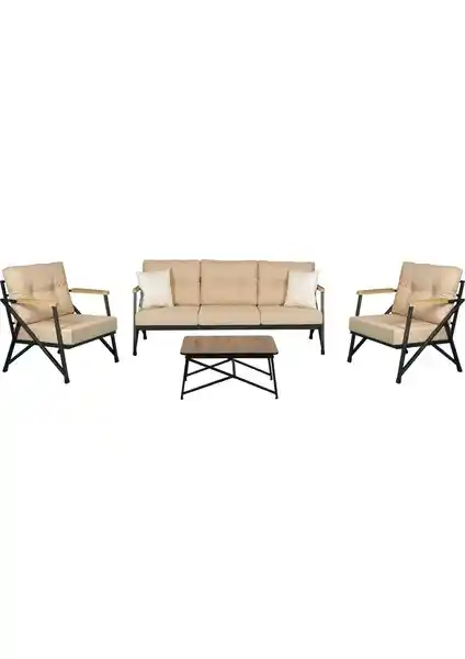 Nejan Nefin 180 Siyah Oturma Grubu: Modern ve Şık Tasarım ile Konforlu Oturma Alanı