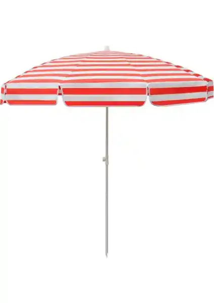 Ods Çizgili Plaj Şemsiyesi: Güneş ve Rüzgar Dayanıklı, Şık ve Kullanışlı Tasarım