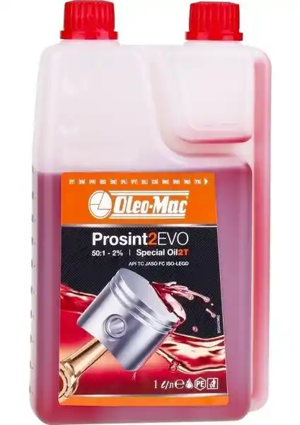 Oleo-Mac Prosint 2 Evo 1 Litre 2 Zamanlı Yağ Motor Bakımı ve Performans Artırıcı Özellikler