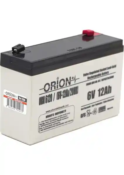 Orion 6V 12Ah Kuru Akü: Dayanıklı ve Güvenilir Bakımı Gerekmeyen Güç Kaynağı