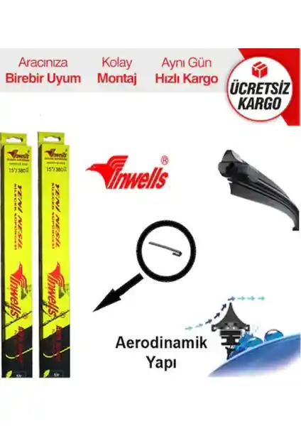 Peugeot 307 2001-2004 İçin Inwells Ön Muz Silecek Takımı Güvenilir ve Yüksek Performanslı