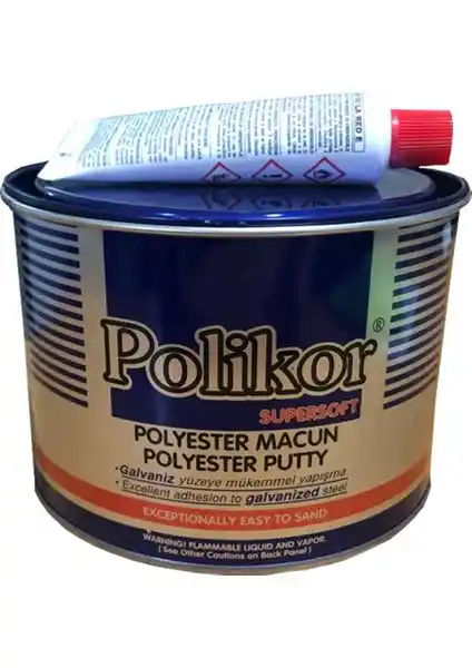 Polikor Polyester Macun Kaporta ve Metal Yüzeyler İçin Dayanıklı ve Kolay Uygulamalı Tamir Macunu