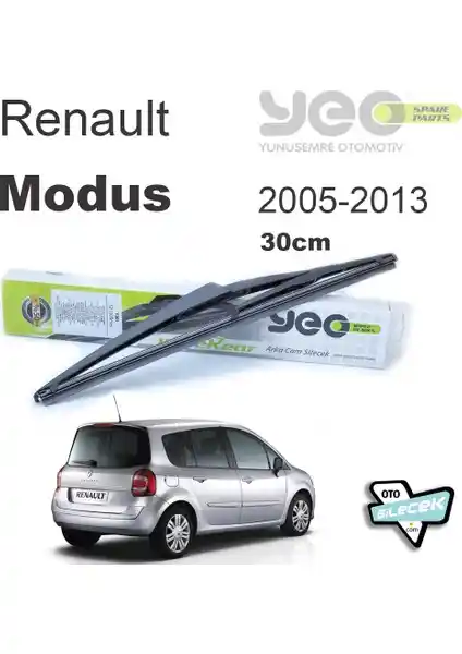 Renault Modus Arka Silecek 2005-2013 Yeo WipeRear Teknolojisi ile Uzun Ömürlü Performans