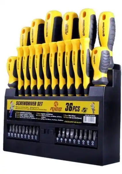 Rico 36 Parça Tornavida Seti Klasik Seri – Çok Amaçlı ve Dayanıklı Profesyonel Set