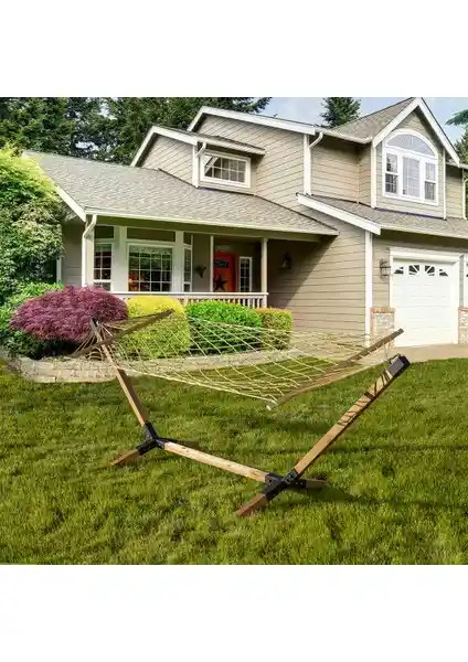 Rmd Shop Ahşap Ayaklı Hamak Seti: Dayanıklı ve Estetik Tasarım ile Rahat Dinlenme Alanı