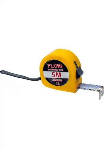 Sgs Flori 5 Metre Çelik Şerit Metre ile Hassas ve Dayanıklı Ölçüm İmkanı
