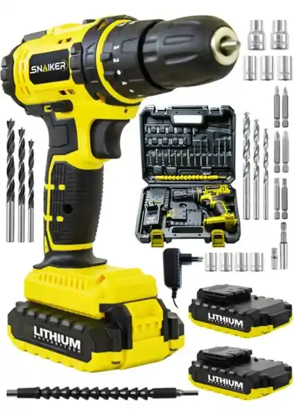 Snaiker 12 V 1.2 Ah Gtx Darbeli Çift Metal Şanzumanlı ve Çift Akülü Vidalama Matkap Özellikleri