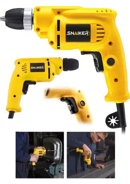 Snaiker 450 Watt Darbesiz Bakır Sargılı Vidalama Matkap: Güçlü ve Dayanıklı Profesyonel Araç