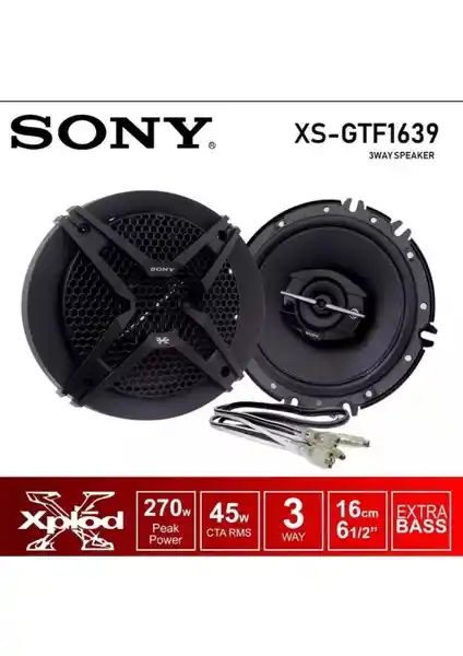 Sony Xs-Gtf1639 270 Watt Güçlü ve Dayanıklı 16 cm Otomobil Hoparlörü Özellikleri