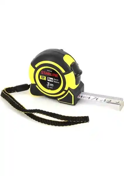 Starline 3G56W Şerit Metre 3 Metre Uzunlukta Dayanıklı ve Kullanışlı Profesyonel Ölçüm Aracı