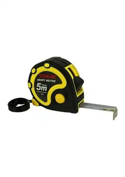Starline 5 Metre Şerit Metre - Dayanıklı ve Ergonomik Ölçüm Aracı