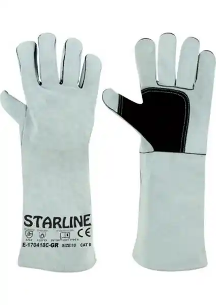 Starline E-170418C-GR Kaynak Eldiveni Endüstriyel Güvenlik ve Dayanıklılık Çözümü