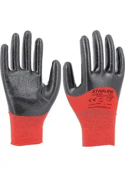 Starline Nitril İş Eldiveni E-44 KS 9 Güvenlik ve Konfor Sunan Endüstriyel Eldiven