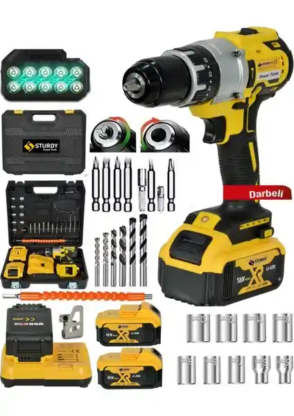 Sturdy 58 Vf 8 Ah Li-ion 13 mm 10 Pilli Şarjlı Darbeli Matkap Özellikleri ve Kullanım Alanları