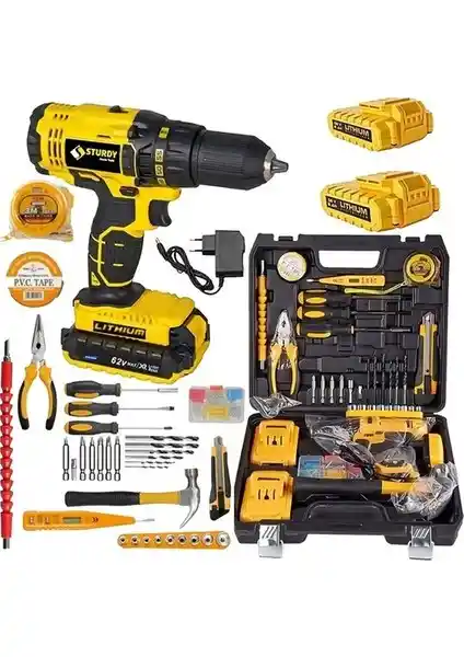 Sturdy Japon 58V 8AH Krz Metal Şanzıman Şarjlı Çift Akülü Vidalama: Yüksek Performans ve Dayanıklılık