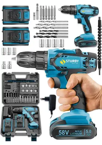 Sturdy Japon Teknolojisi 92FV8AH Y-Q-K Serisi Metal Şanzımanlı Çift Akülü Matkap İncelemesi