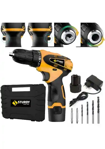 Sturdy Power Tools 36V 5Ah Çift Akülü Şarjlı Vidalama Matkap Özellikleri ve Kullanım Alanları
