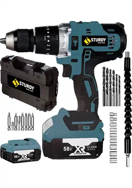 Sturdy Power Tools Profesyonel ve Hobi Kullanıcıları İçin Yüksek Performanslı Darbeli Matkap Seti