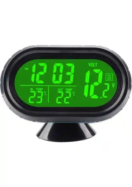 Techmaster Çok Fonksiyonlu Araç Göstergesi: Termometre, Saat ve Voltmetre Özellikleri