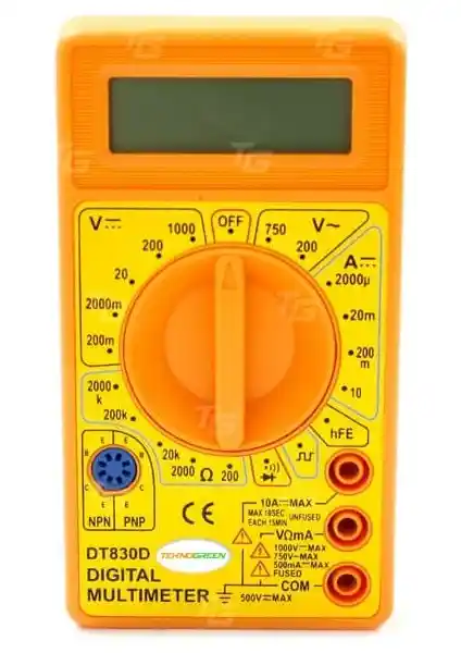 Teknogreen DT-830D Dijital Multimetre: Çok Fonksiyonlu ve Güvenilir Elektrik Ölçüm Cihazı