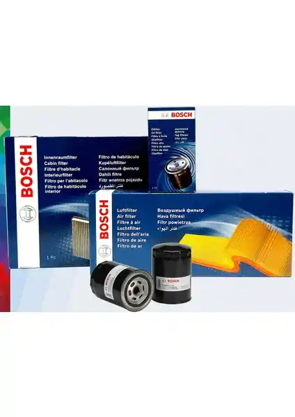 Toyota Corolla 1.4 D4D için Bosch Filtre Bakım Seti 2007-2018 Uyumlu ve Yüksek Kaliteli