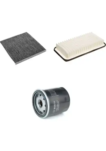 Toyota Corolla 1.6 2002-2007 Modeli İçin Bosch Hava Yağ Polen Filtresi Seti